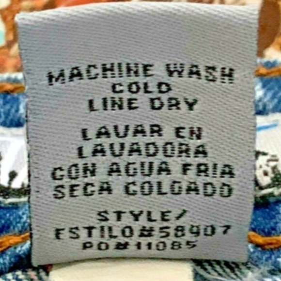 BOHO Mixed Media Denim Patchwork Midi Skirt Sz 11 by Star City #232A - Picture 7 of 7